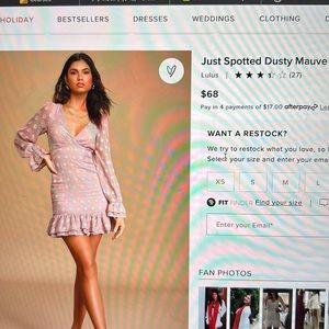 Lulus “just spotted dusty maybe polka dot” dress
